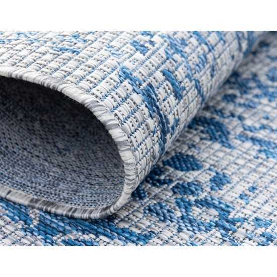 Rug Unique Loom Outdoor Traditional Blue Runner 2' 0 x 8' 0