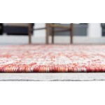 Rug Unique Loom Outdoor Traditional Rust Red Runner 2' 2 x 6' 0