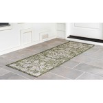 Rug Unique Loom Outdoor Traditional Green Runner 2' 2 x 6' 0