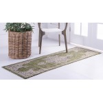 Rug Unique Loom Outdoor Traditional Green Runner 2' 0 x 6' 0