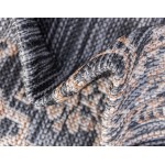 Rug Unique Loom Outdoor Traditional Charcoal Gray Runner 2' 0 x 6' 0