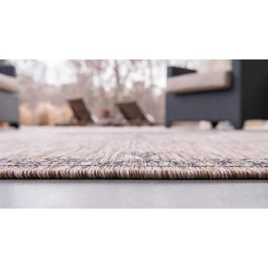 Rug Unique Loom Outdoor Traditional Beige Runner 2' 0 x 6' 0