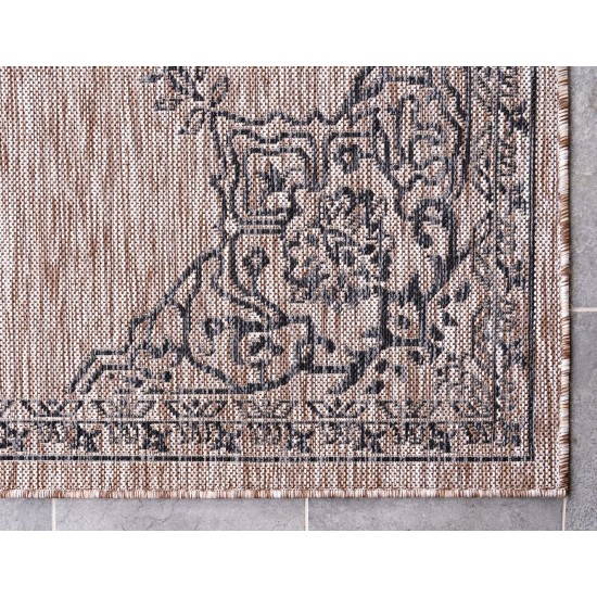 Rug Unique Loom Outdoor Traditional Beige Runner 2' 0 x 6' 0