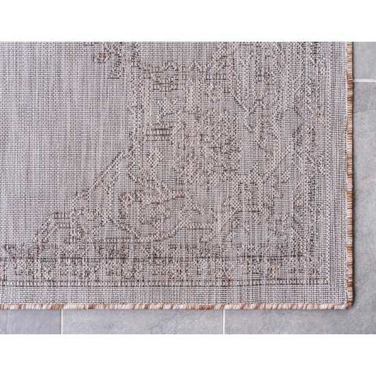 Rug Unique Loom Outdoor Traditional Beige Runner 2' 0 x 6' 0