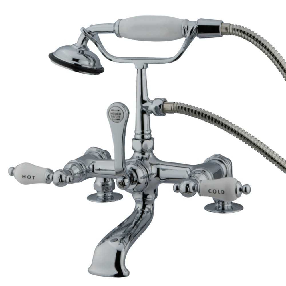 Kingston Brass Vintage 7-Inch Deck Mount Tub Faucet, Polished Chrome