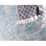 Rug Unique Loom Outdoor Traditional Aqua Blue Runner 2' 0 x 6' 0