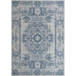 Rug Unique Loom Outdoor Traditional Blue Rectangular 10' 0 x 14' 0