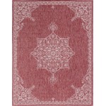 Rug Unique Loom Outdoor Traditional Rust Red Rectangular 9' 0 x 12' 0