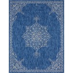 Rug Unique Loom Outdoor Traditional Blue Rectangular 9' 0 x 12' 0