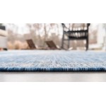 Rug Unique Loom Outdoor Traditional Blue Rectangular 9' 0 x 12' 0