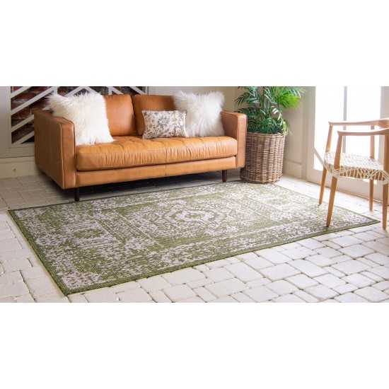 Rug Unique Loom Outdoor Traditional Green Rectangular 9' 0 x 12' 0