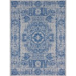 Rug Unique Loom Outdoor Traditional Blue Rectangular 9' 0 x 12' 0