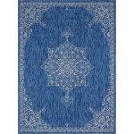 Rug Unique Loom Outdoor Traditional Blue Rectangular 8' 0 x 11' 4