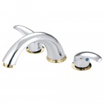 Kingston Brass Roman Tub Faucet, Polished Chrome/Polished Brass