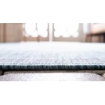 Rug Unique Loom Outdoor Traditional Aqua Blue Rectangular 8' 0 x 11' 4