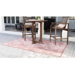 Rug Unique Loom Outdoor Traditional Rust Red Rectangular 8' 0 x 11' 4