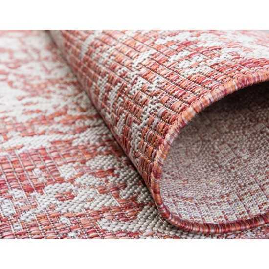 Rug Unique Loom Outdoor Traditional Rust Red Rectangular 8' 0 x 11' 4