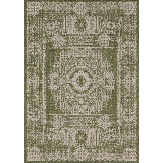 Rug Unique Loom Outdoor Traditional Green Rectangular 8' 0 x 11' 4