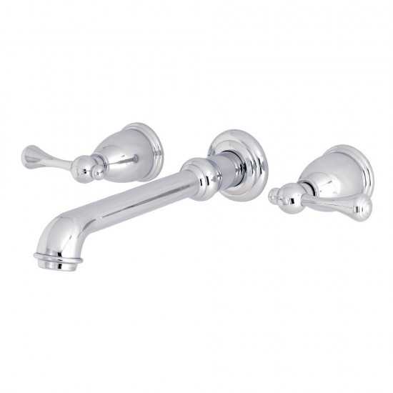 Kingston Brass English Country 2-Handle Wall Mount Roman Tub Faucet, Polished Chrome