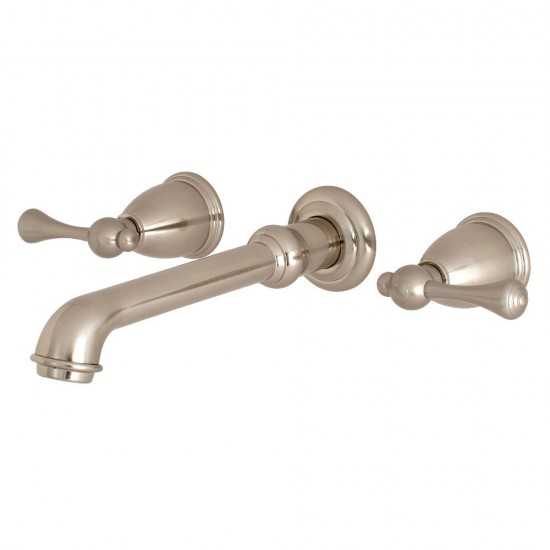 Kingston Brass English Country 2-Handle Wall Mount Roman Tub Faucet, Brushed Nickel
