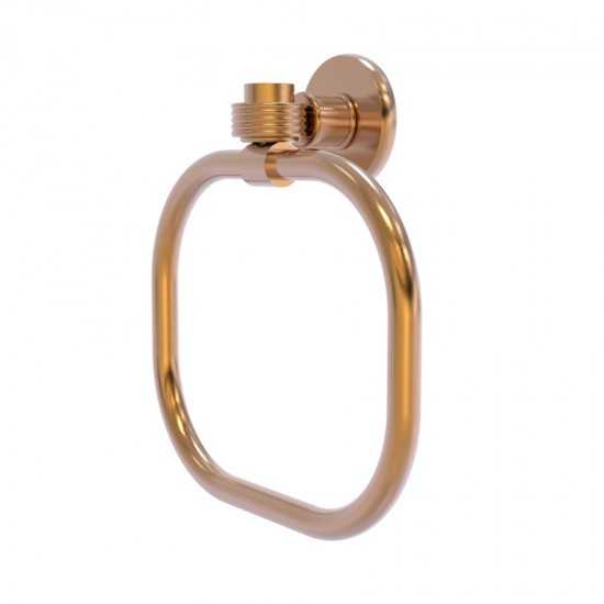 Allied Brass Continental Collection Towel Ring with Groovy Accents