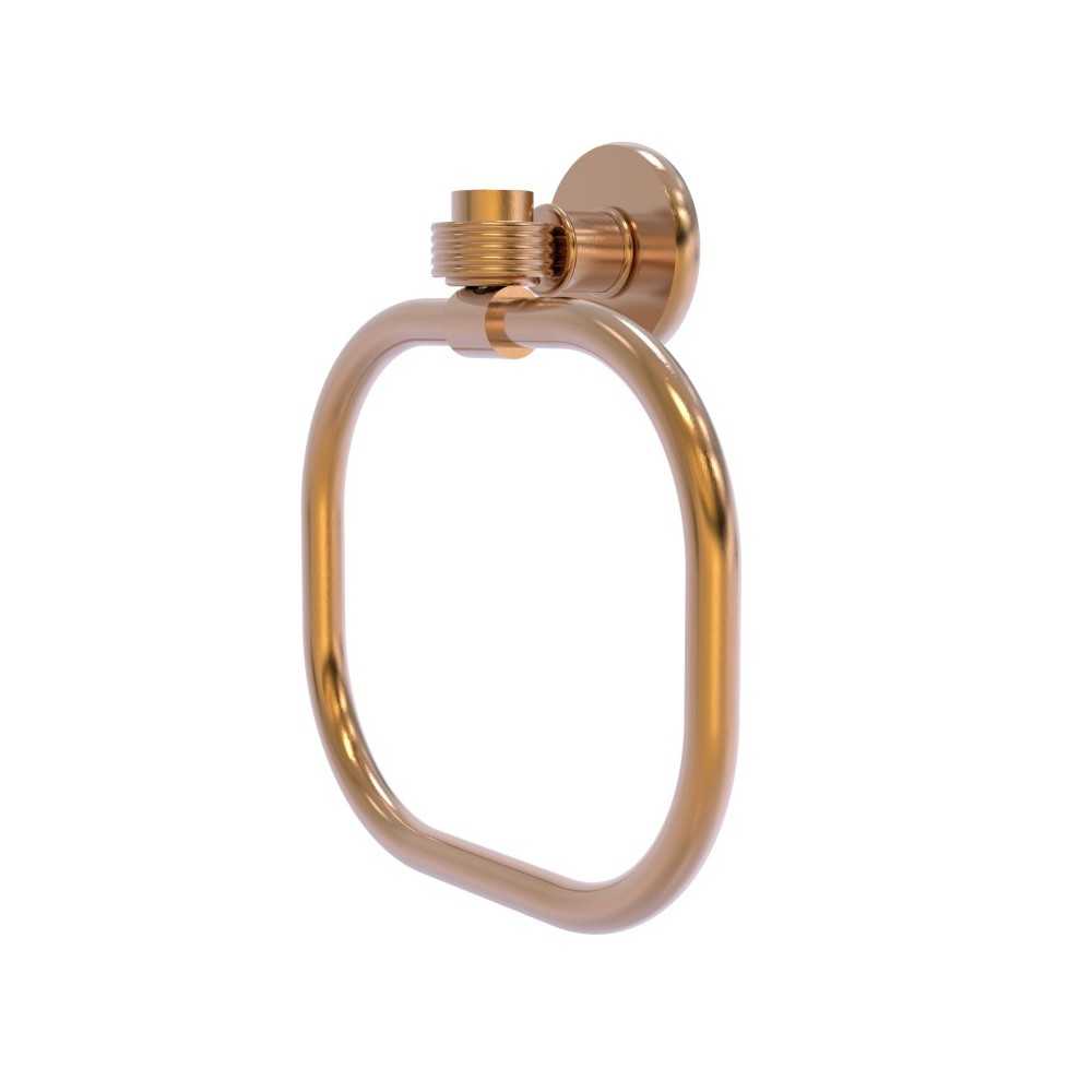 Allied Brass Continental Collection Towel Ring with Groovy Accents