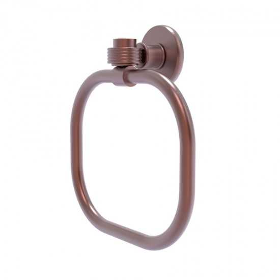 Allied Brass Continental Collection Towel Ring with Groovy Accents