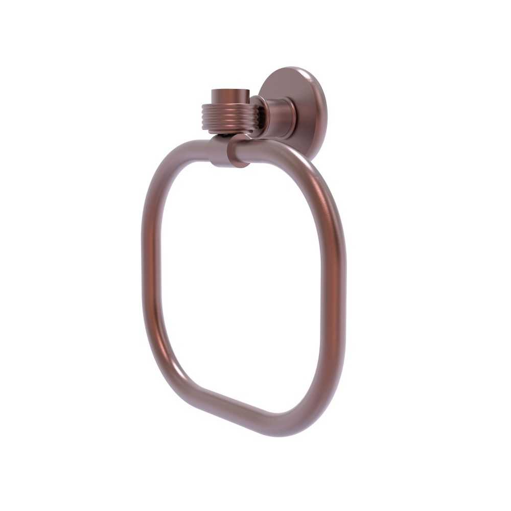 Allied Brass Continental Collection Towel Ring with Groovy Accents