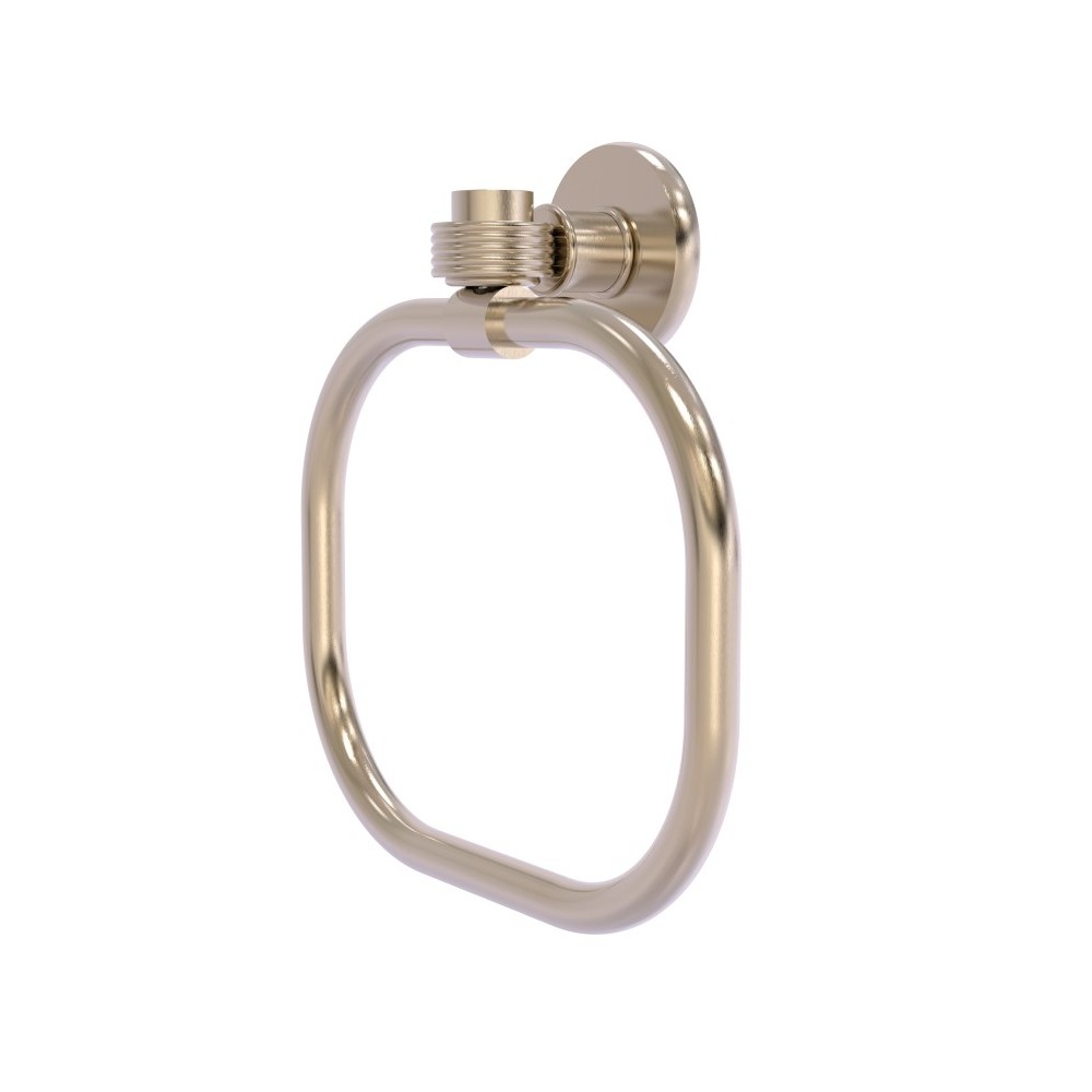 Allied Brass Continental Collection Towel Ring with Groovy Accents