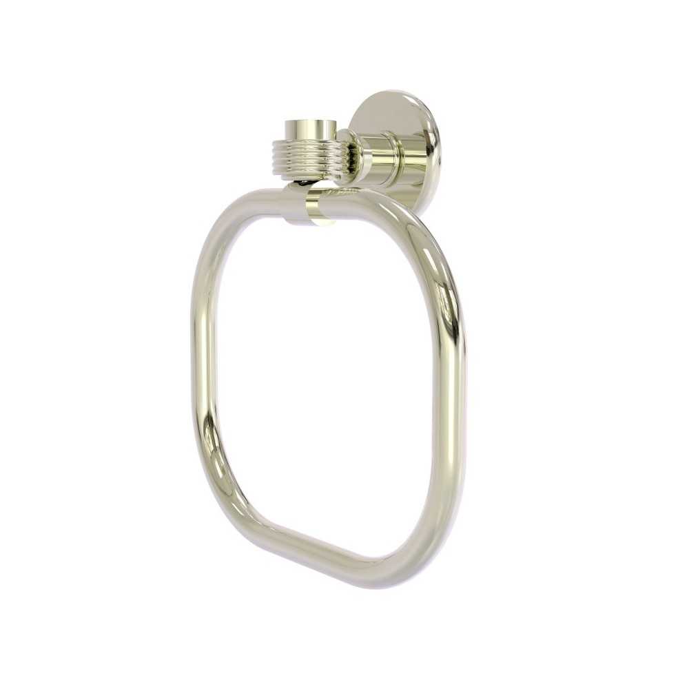 Allied Brass Continental Collection Towel Ring with Groovy Accents