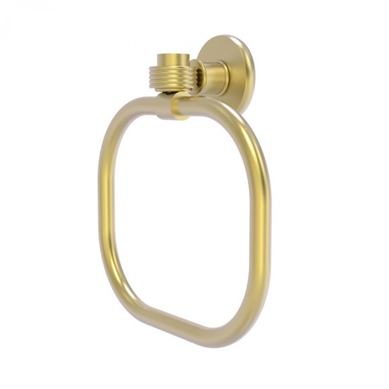 Allied Brass Continental Collection Towel Ring with Groovy Accents