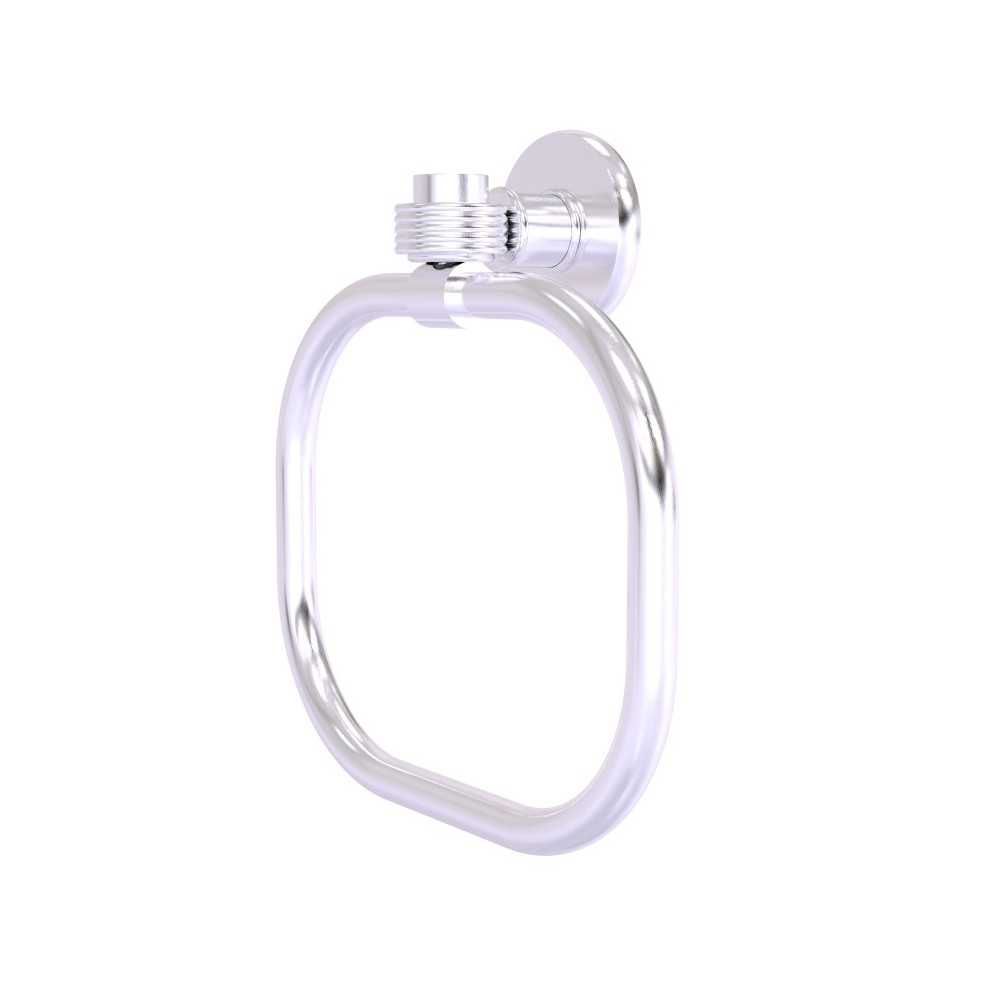 Allied Brass Continental Collection Towel Ring with Groovy Accents