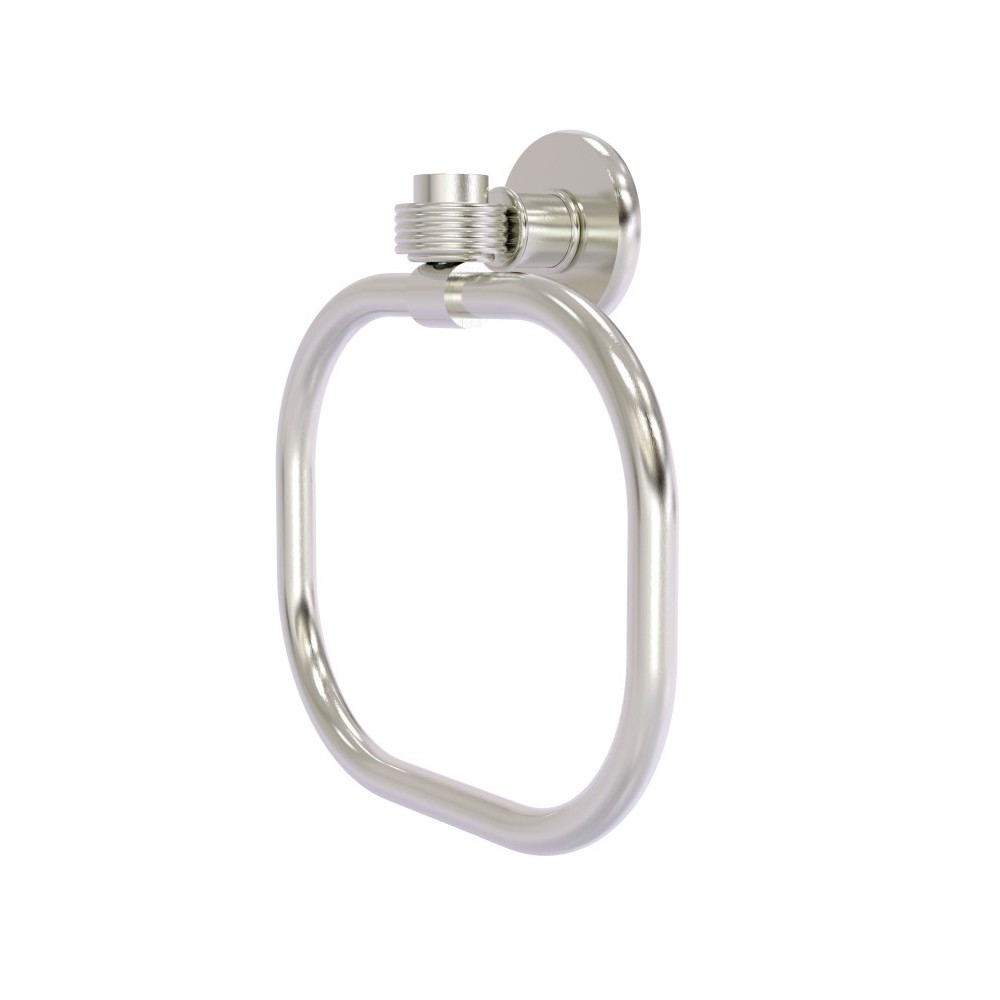 Allied Brass Continental Collection Towel Ring with Groovy Accents