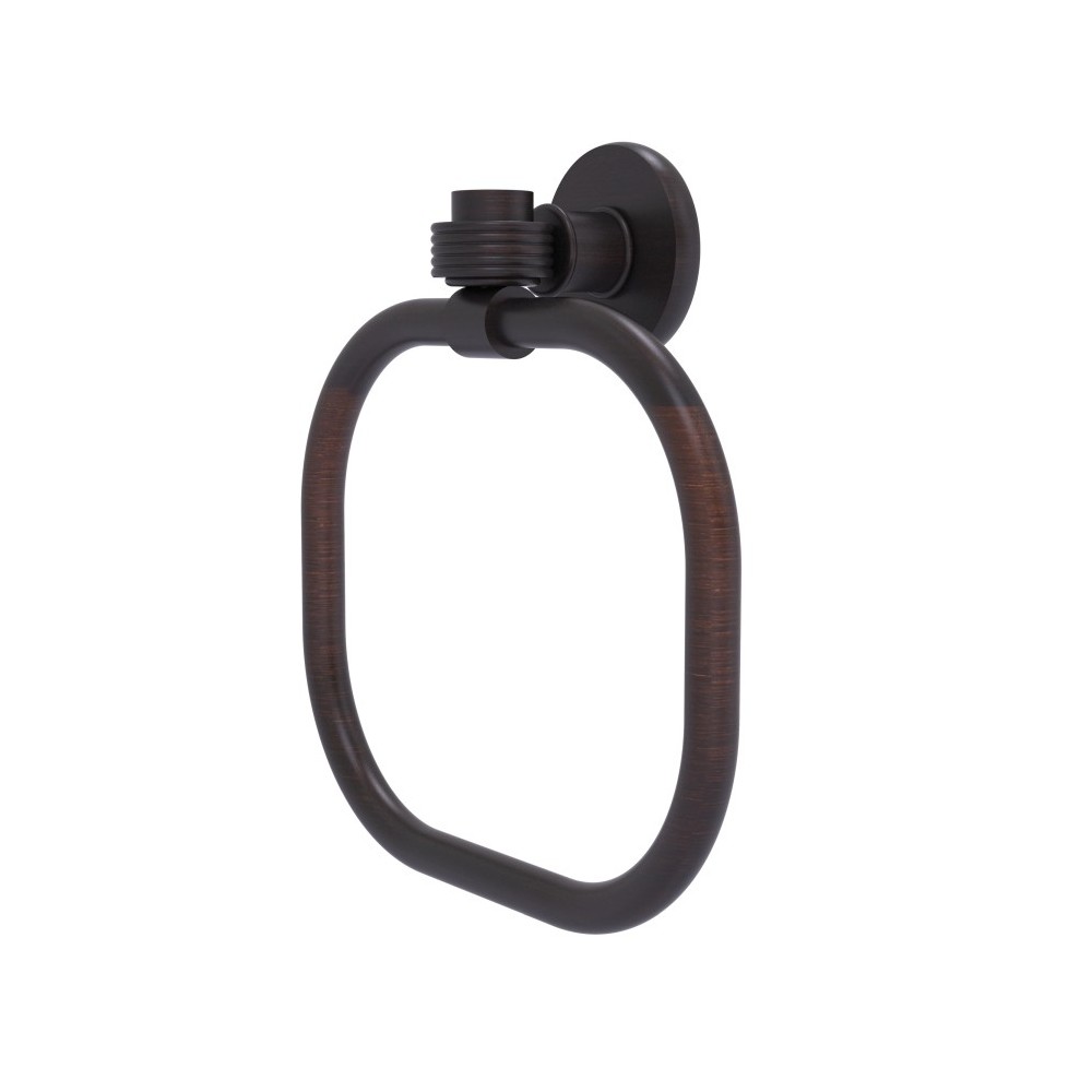 Allied Brass Continental Collection Towel Ring with Groovy Accents Allied Brass Continental Collection Towel Ring with Groovy Accents