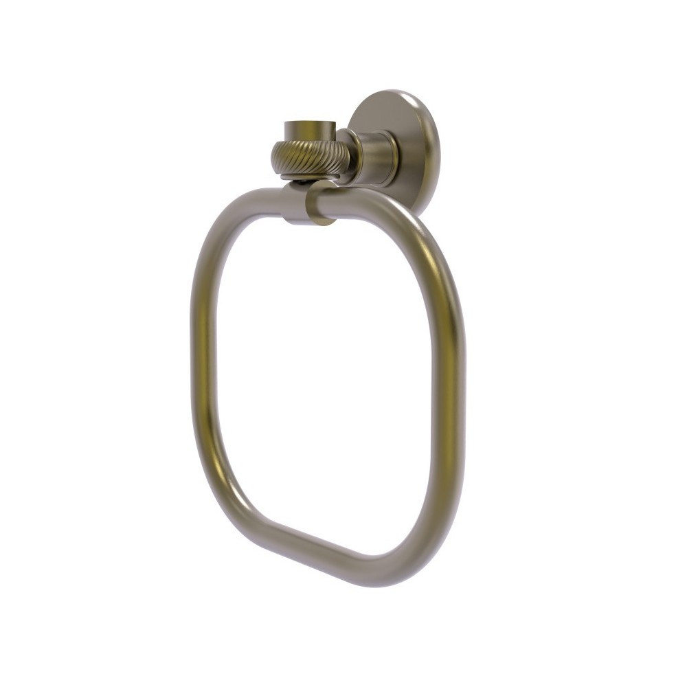 Allied Brass Continental Collection Towel Ring with Twist Accents