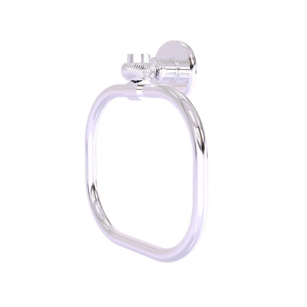 Allied Brass Continental Collection Towel Ring with Twist Accents