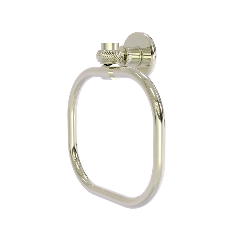 Allied Brass Continental Collection Towel Ring with Twist Accents