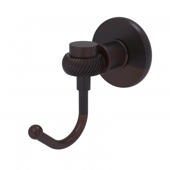 Allied Brass Continental Collection Robe Hook with Twist Accents