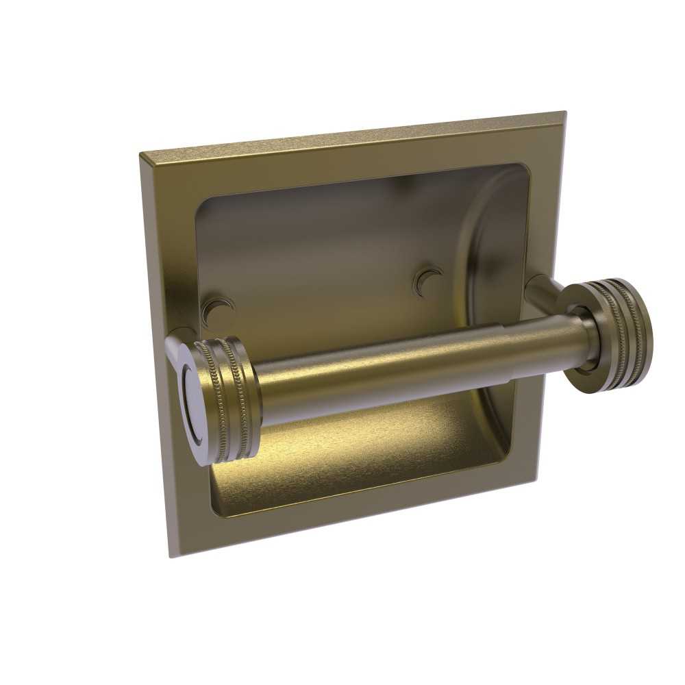 Allied Brass Continental Collection Recessed Toilet Tissue Holder with Dotted Accents Allied Brass Continental Collection Recessed Toilet Tissue Holder with Dotted Accents