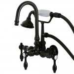 Aqua Vintage Tudor Wall Mount Clawfoot Tub Faucet, Oil Rubbed Bronze