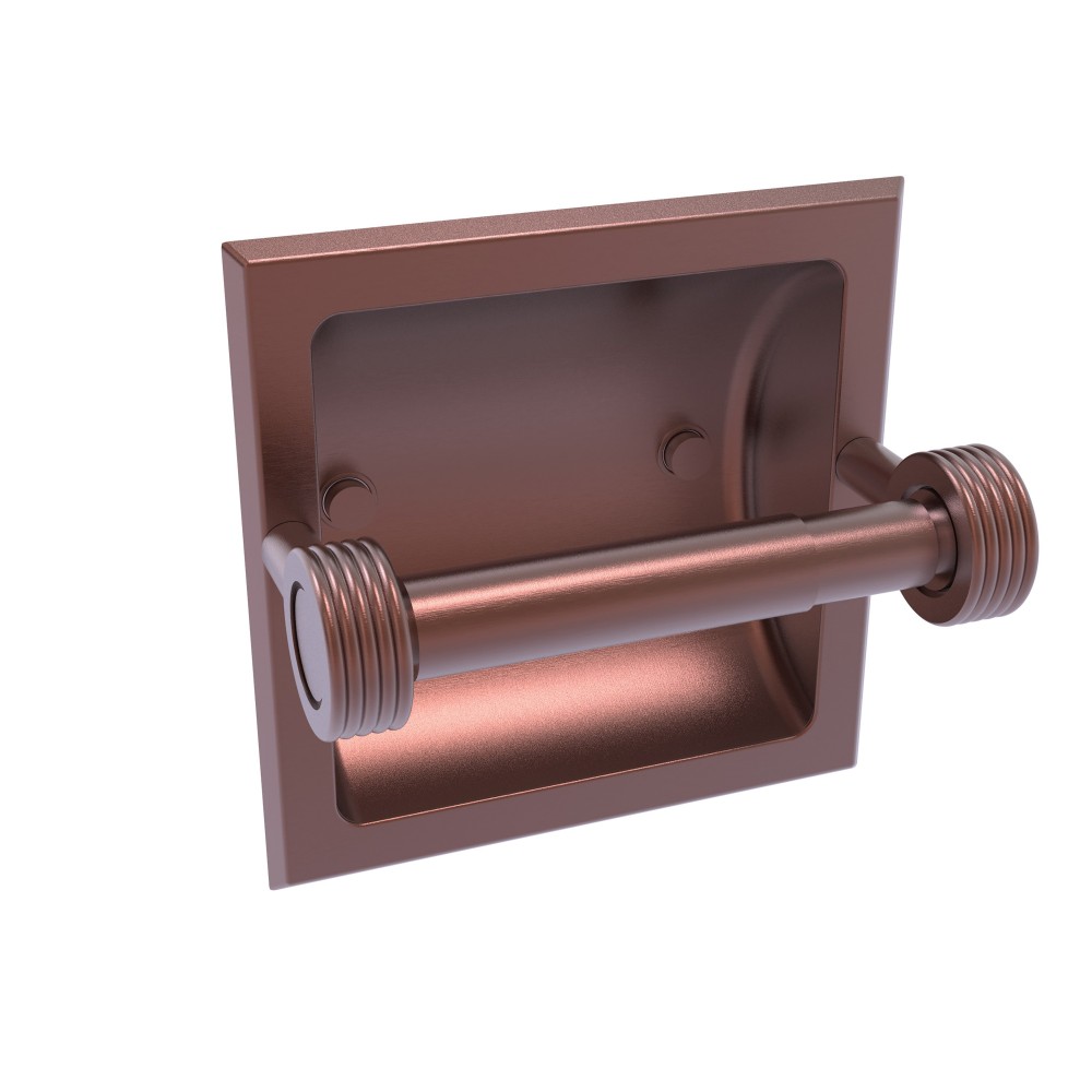 Allied Brass Continental Collection Recessed Toilet Tissue Holder with Groovy Accents Allied Brass Continental Collection Recessed Toilet Tissue Holder with Groovy Accents