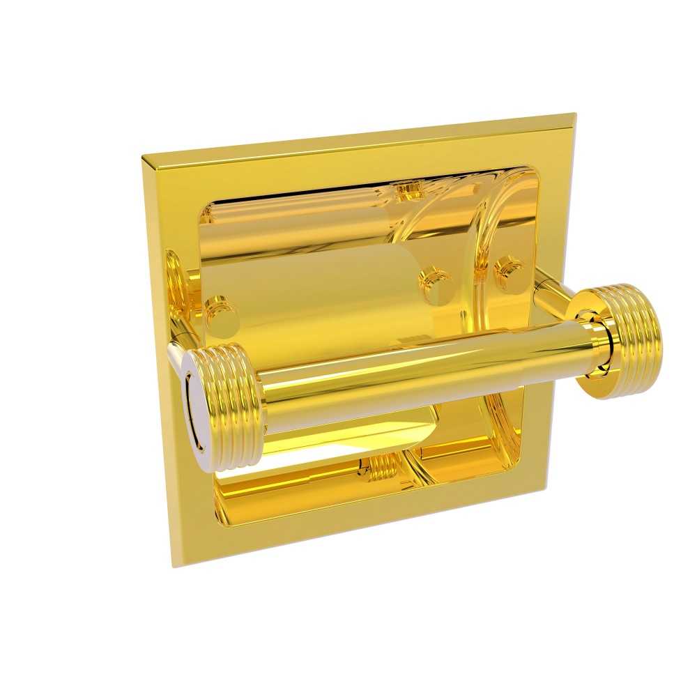 Allied Brass Continental Collection Recessed Toilet Tissue Holder with Groovy Accents