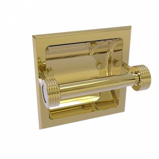 Allied Brass Continental Collection Recessed Toilet Tissue Holder with Groovy Accents