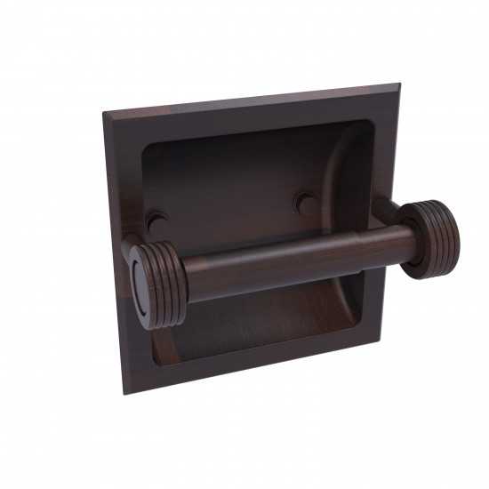 Allied Brass Continental Collection Recessed Toilet Tissue Holder with Groovy Accents