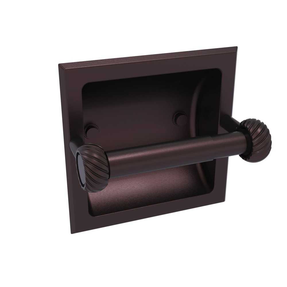 Allied Brass Continental Collection Recessed Toilet Tissue Holder with Twisted Accents