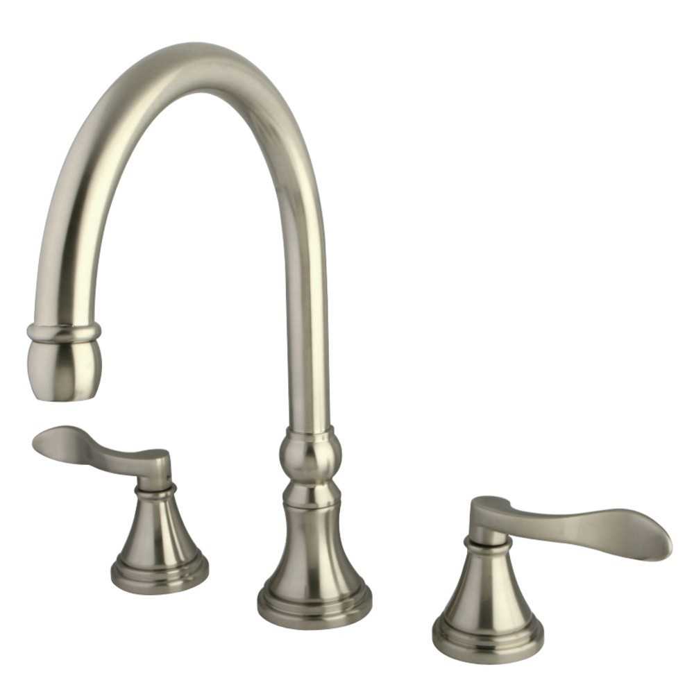 Kingston Brass NuFrench Roman Tub Faucet, Brushed Nickel