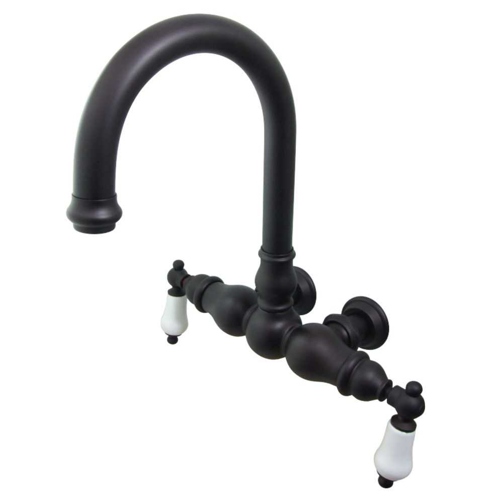 Kingston Brass Vintage 3-3/8-Inch Wall Mount Tub Faucet, Oil Rubbed Bronze