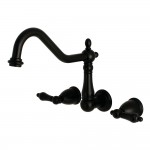 Kingston Brass Heritage Wall Mount Tub Faucet, Matte Black