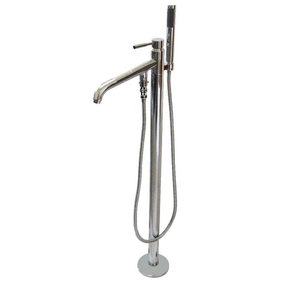 Kingston Brass Concord Freestanding Tub Faucet with Hand Shower, Polished Chrome