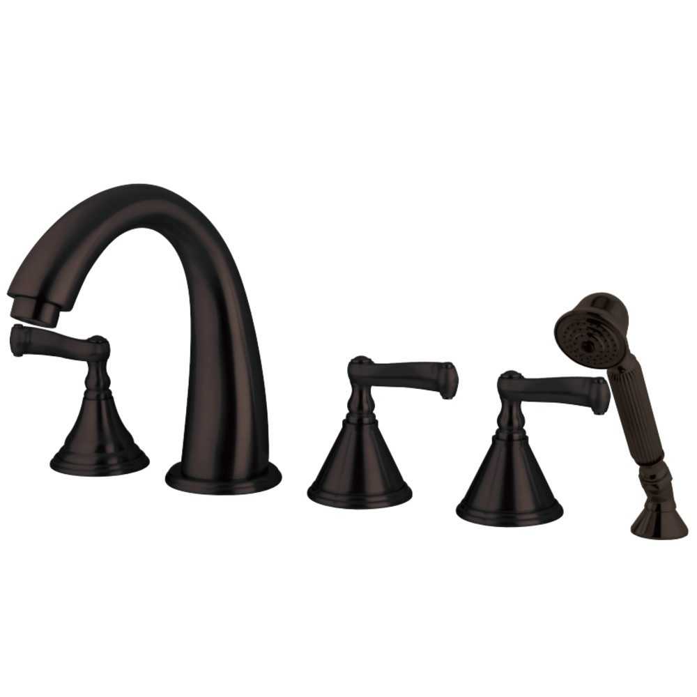 Kingston Brass Royale Roman Tub Faucet with Hand Shower, Oil Rubbed Bronze